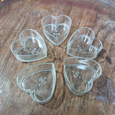 Heart shape acrylic candle containers (10 Pcs)